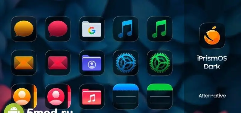 iPrismOS (Dark) - Icon Pack - скриншот 4