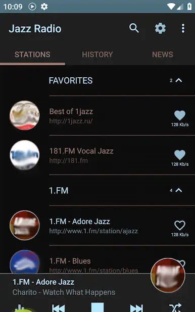 Jazz & Blues Music Radio - скриншот 1