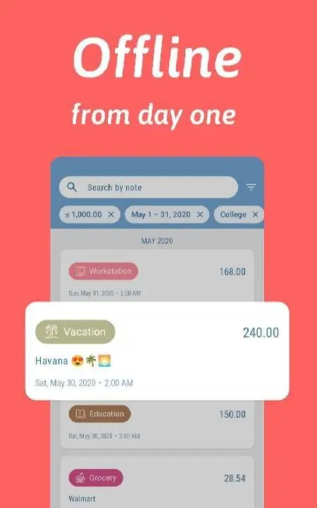 Just Expenses Money Manager - скриншот 2
