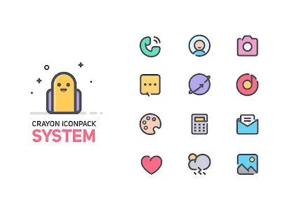 Crayon Icon Pack - скриншот 1