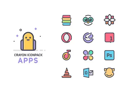 Crayon Icon Pack - скриншот 4