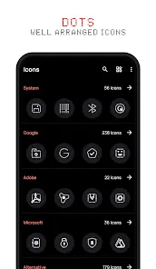 Dots : Adaptive Icon pack - скриншот 1