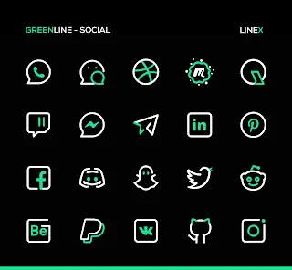 GreenLine Icon Pack : LineX - скриншот 4