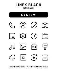 LineX Black Icon Pack - скриншот 3