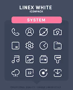 LineX White Icon Pack - скриншот 1