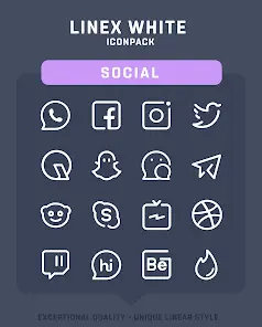 LineX White Icon Pack - скриншот 3