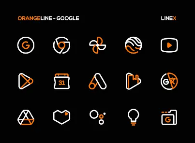 OrangeLine IconPack : LineX - скриншот 4