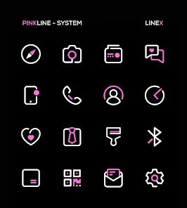 PinkLine Icon Pack :LineX Pink - скриншот 1