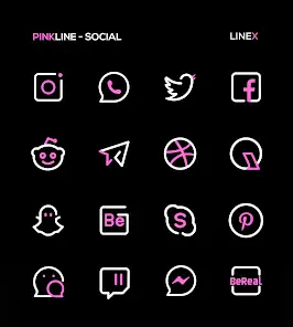 PinkLine Icon Pack :LineX Pink - скриншот 2