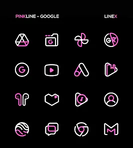 PinkLine Icon Pack :LineX Pink - скриншот 4