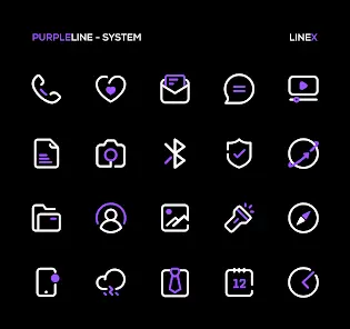 PurpleLine Icon Pack : LineX - скриншот 1