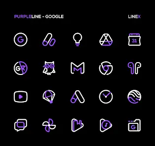 PurpleLine Icon Pack : LineX - скриншот 2