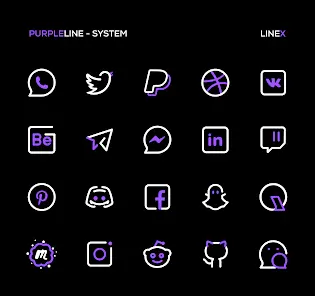 PurpleLine Icon Pack : LineX - скриншот 3