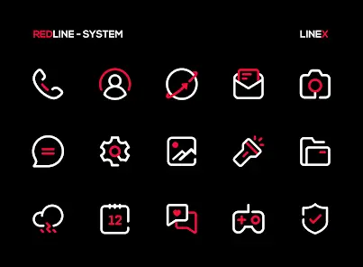 RedLine Icon Pack : LineX - скриншот 1