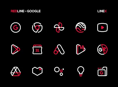 RedLine Icon Pack : LineX - скриншот 2