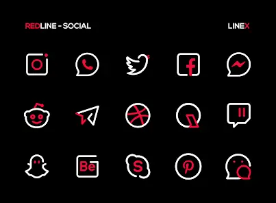 RedLine Icon Pack : LineX - скриншот 3