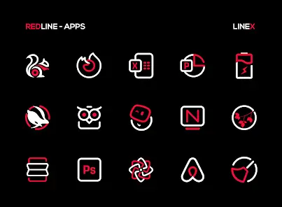RedLine Icon Pack : LineX - скриншот 5