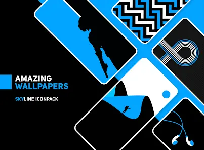 SkyLine Icon Pack : LineX Blue - скриншот 6
