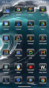 Glass Waves Icon Pack - скриншот 4