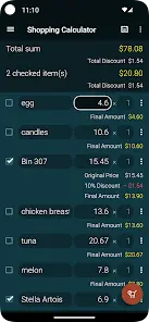 Shopping Calculator - скриншот 2