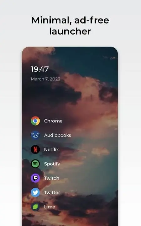 Lime Launcher - Minimal & fast - скриншот 1