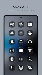 Glassify Dark Icons - скриншот 1