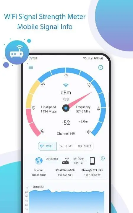 Net Signal Pro:WiFi & 5G Meter - скриншот 1