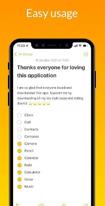Note iOS 16 - Phone 14 Notes - скриншот 1