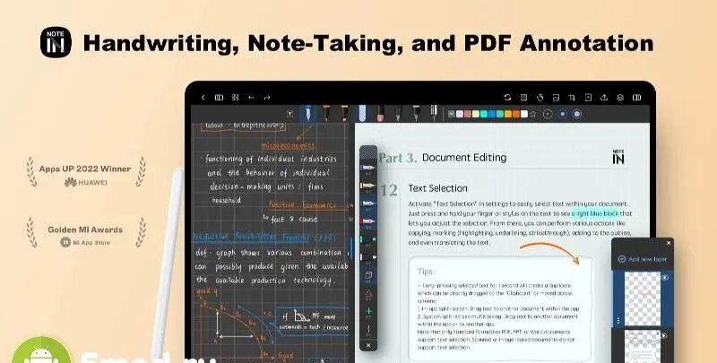 Notein: Handwriting,Notes,PDFs - скриншот 1