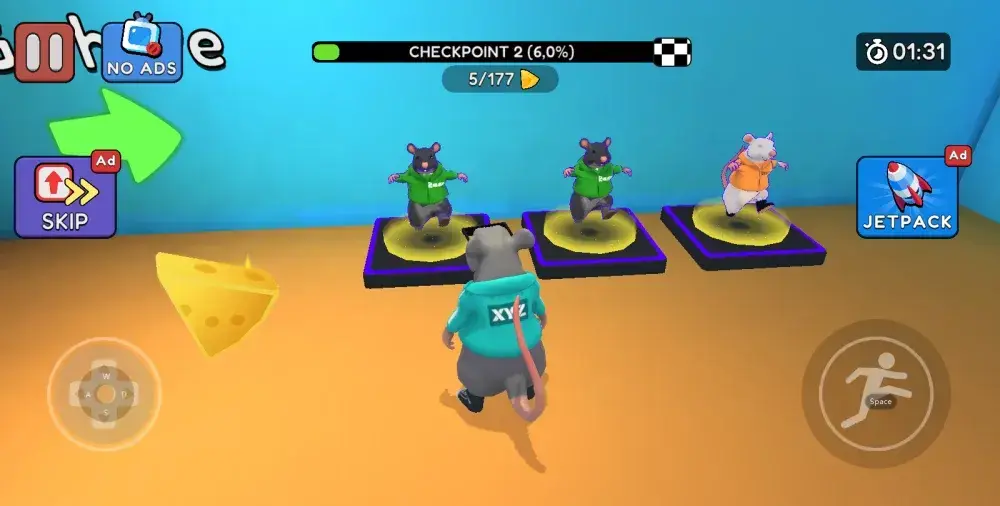 Obby Escape: Prison Rat Dance - скриншот 3