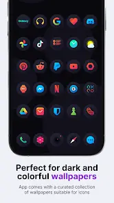 Hera Dark: Circle Icon Pack - скриншот 1