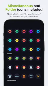 Hera Dark: Circle Icon Pack - скриншот 4