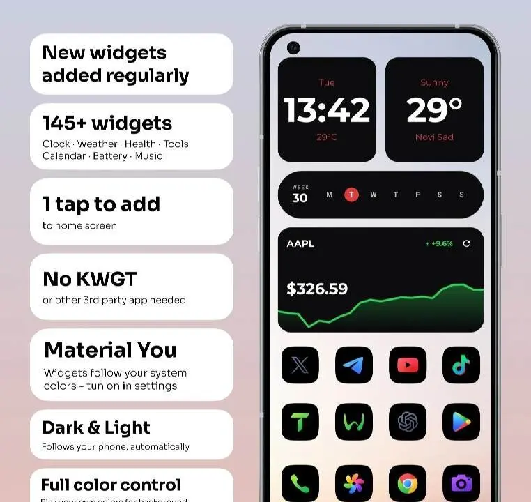 One4Widgets: Aesthetic Widgets - скриншот 1