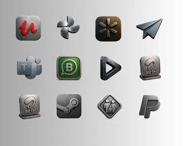 Brushed Metallic Icon Pack - скриншот 1