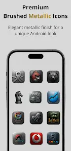 Brushed Metallic Icon Pack - скриншот 2
