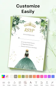Invitation Card Maker + RSVP - скриншот 1