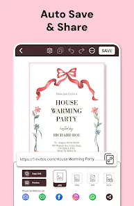 Invitation Card Maker + RSVP - скриншот 7