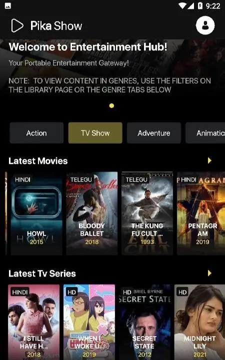 Picasso: Live TV, Movie & Show - скриншот 1