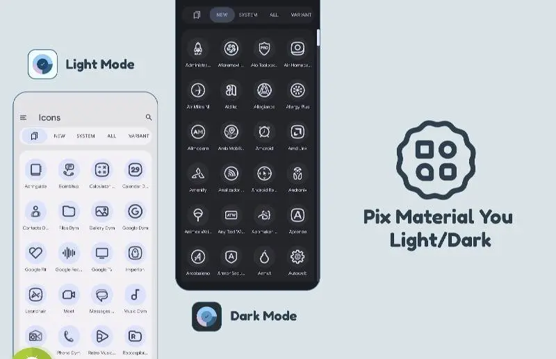 Pix Material You Light/Dark - скриншот 1