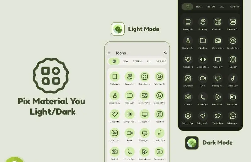 Pix Material You Light/Dark - скриншот 2