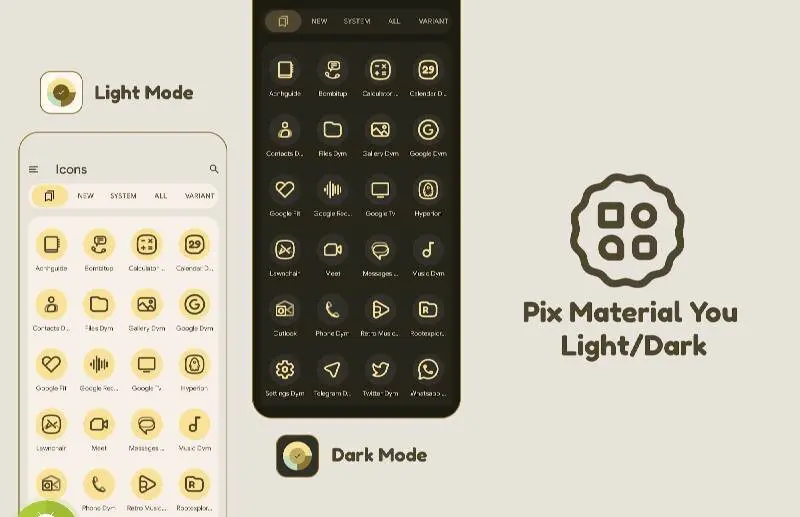 Pix Material You Light/Dark - скриншот 3
