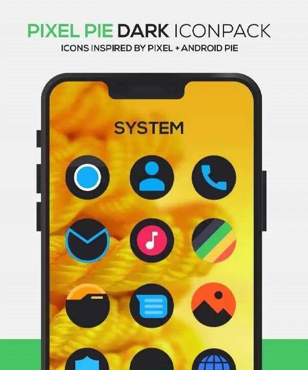 Pixel Pie DARK Icon Pack - скриншот 1