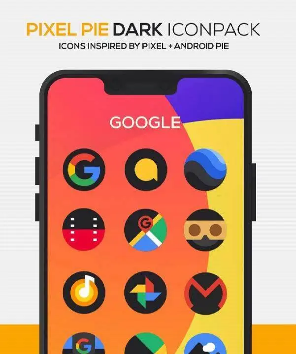 Pixel Pie DARK Icon Pack - скриншот 2