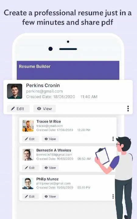 Professional Resume Builder - CV Resume Templates - скриншот 3