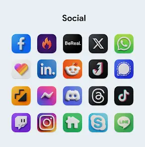 OneUi Puff 3D Icon Pack - скриншот 5