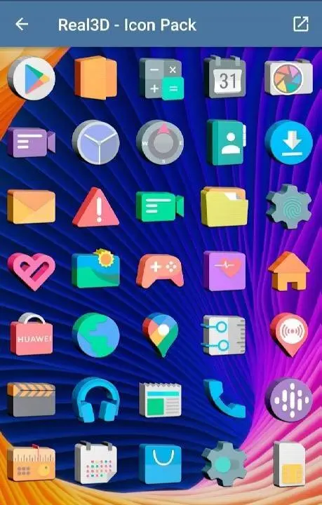 Real3D - Icon Pack - скриншот 1