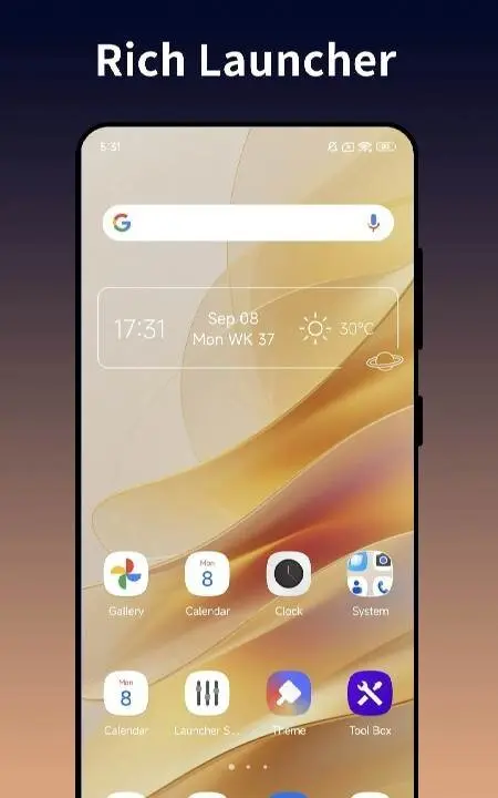 Rich Launcher for Android 16 - скриншот 1