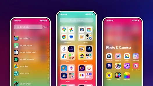 HiPhone Launcher OS Phone:Fast - скриншот 2