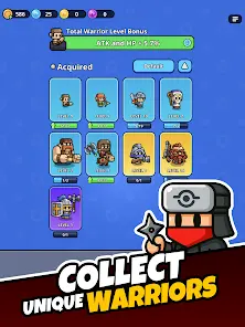 Tiny Warriors Rush - Idle TD - скриншот 7