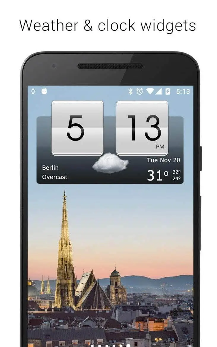 Sense Flip Clock & Weather - скриншот 1